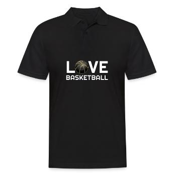 Love Basketball Basketball Tournament Club - Men's Polo Shirt - black - Front - Kai (181cm)