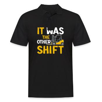 It Was The Other Shift - Lift Truck Driver - Men's Polo Shirt - black - Front - Kai (181cm)