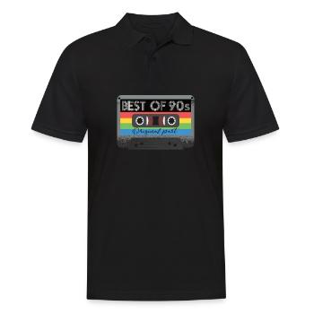 Best Of 90s Cassette 90s Retro - Men's Polo Shirt - black - Front - Kai (181cm)
