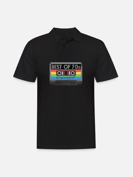 Best Of 70s Cassette 70s Retro - Men's Polo Shirt - black