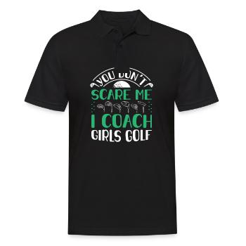 You Dont Scare Me I Coach Girls Golf Funny Coach - Polo Homme - noir - Devant - Kai (181cm)