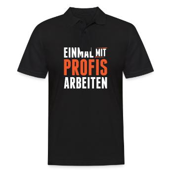 Einmal Mit Professionis Arbeiten - Männer Poloshirt - Schwarz - Vorne - Kai (181cm)