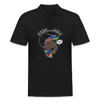 Namibian Girl Unbreakable I Namibian Heritage I - Men's Polo Shirt - black - Front - Kai (181cm)