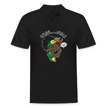 Senegalese Girl Unbreakable Senegalese Heritage - Männer Poloshirt - Schwarz - Vorne - Kai (181cm)