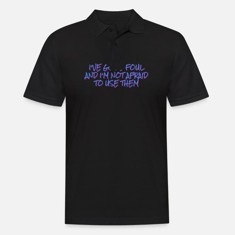 Fouls nur - Männer Poloshirt - Schwarz