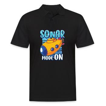 Sonar Mode On Future Submarine Marine Biologist - Men's Polo Shirt - black - Front - Kai (181cm)