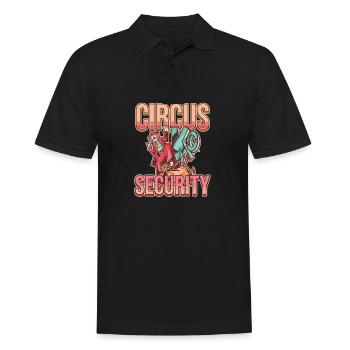 Circus Security Ringmaster Carnival Clown - Men's Polo Shirt - black - Front - Kai (181cm)