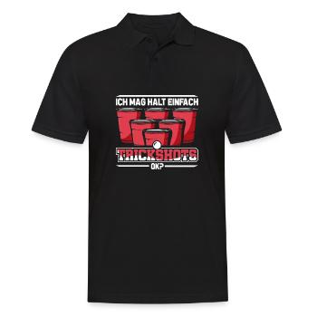 Bierpong Bier Pong Beerpong Beer Pong Trinkspiel - Männer Poloshirt - Schwarz - Vorne - Kai (181cm)