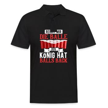 Bierpong Bier Pong Beerpong Beer Pong Trinkspiel - Männer Poloshirt - Schwarz - Vorne - Kai (181cm)