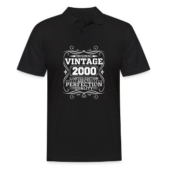 Vintage 2000 Original Limited Edition - Männer Poloshirt - Schwarz - Vorne - Kai (181cm)