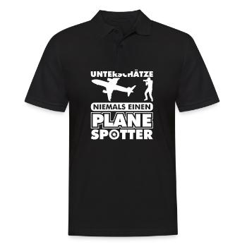 Planespotter Planespotting Flugzeug - Männer Poloshirt - Schwarz - Vorne - Kai (181cm)