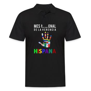 Mes Nacional De La Herencia Hispana - Hispanic Pri - Männer Poloshirt - Schwarz - Vorne - Kai (181cm)