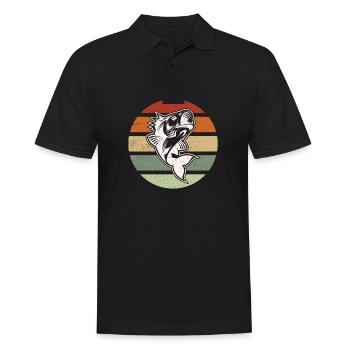 Klassischer koi - Männer Poloshirt - Schwarz - Vorne - Kai (181cm)