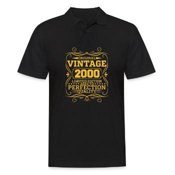 Vintage 2000 Édition Limitée Originale - Polo Homme - noir - Devant - Kai (181cm)