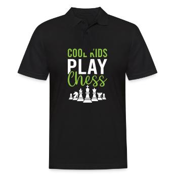 Cool Kids Play Chess - Checkmate Chess Player - Männer Poloshirt - Schwarz - Vorne - Kai (181cm)