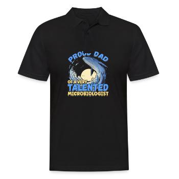 Proud Dad Of A Microbiologist Ocean Scientist - Men's Polo Shirt - black - Front - Kai (181cm)