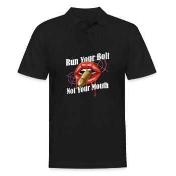 Lustiger Sportschützen Schützen Spruch - Männer Poloshirt - Schwarz - Vorne - Kai (181cm)