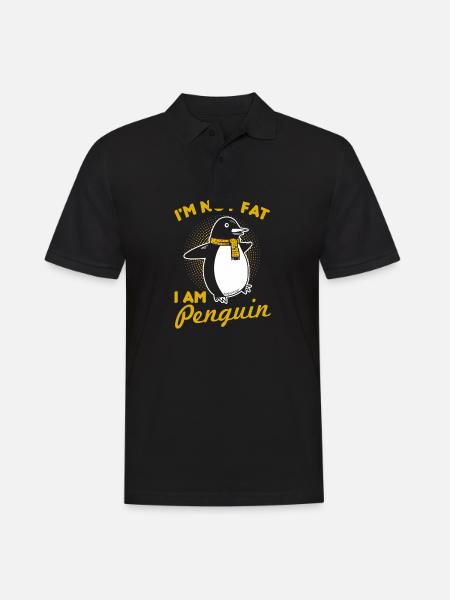 Fettpinguin - Männer Poloshirt - Schwarz