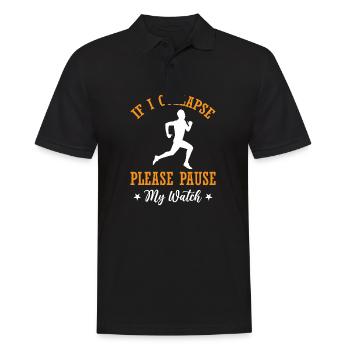 If I Collapse Please Pause My Watch - Marathon Run - Männer Poloshirt - Schwarz - Vorne - Kai (181cm)