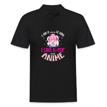 I Am A Simple Girl I Like K-Pop And Anime - Männer Poloshirt - Schwarz - Vorne - Kai (181cm)
