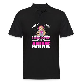 I Am A Simple Girl I Like K-Pop And Anime - Männer Poloshirt - Schwarz - Vorne - Kai (181cm)