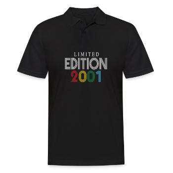 Limited Edition 2001 - Männer Poloshirt - Schwarz - Vorne - Kai (181cm)