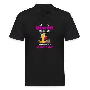 Mundo Sea Un Caos Vente Al Mio Tengo Cerveza Y - Polo Homme - noir - Devant - Kai (181cm)
