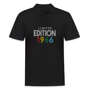Limited Edition 1966 - Männer Poloshirt - Schwarz - Vorne - Kai (181cm)