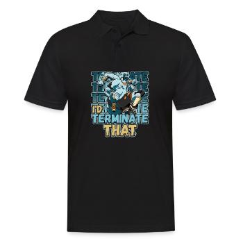 I'd Terminate That Pest Control Design for a Bug - Men's Polo Shirt - black - Front - Kai (181cm)