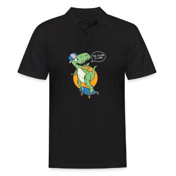 Der Boden Ist Lava-skateboard-bekleidung - Männer Poloshirt - Schwarz - Vorne - Kai (181cm)