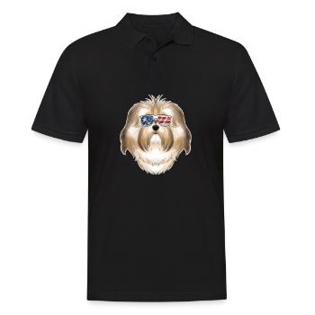 Lunettes de soleil havanaises usa I drapeau américain havanais - Polo Homme - noir - Devant - Kai (181cm)