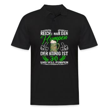 Reicht Mir Das Bier Ihr Narren - 30. Geburtstag - Männer Poloshirt - Schwarz - Vorne - Kai (181cm)