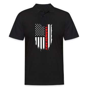 Strawberry Proud American - Männer Poloshirt - Schwarz - Vorne - Kai (181cm)