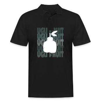 Ugli Fruit Lover Present, Jamaican Tangelo, Ugli F - Männer Poloshirt - Schwarz - Vorne - Kai (181cm)