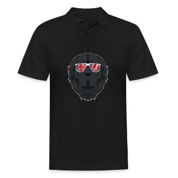 Newfoundland UK Sunglasses I English Flag I Union - Männer Poloshirt - Schwarz - Vorne - Kai (181cm)