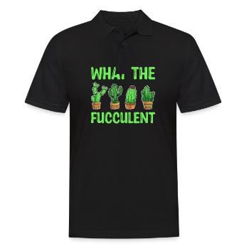 What The Fucculent - Fleur de sucre de cactus occidental - Polo Homme - noir - Devant - Kai (181cm)