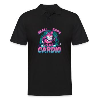 Sealing Caps Is My Cardio for a Pest Control - Männer Poloshirt - Schwarz - Vorne - Kai (181cm)