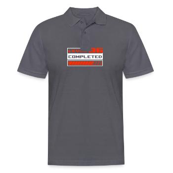 Level completet 86 number 86 - Männer Poloshirt - Anthrazit - Vorne - Nico (186cm)