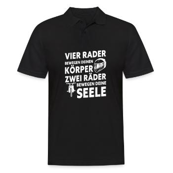 Vier Räder Bewegen Den Körper Zwei Räder Bewegen - Männer Poloshirt - Schwarz - Vorne - Kai (181cm)