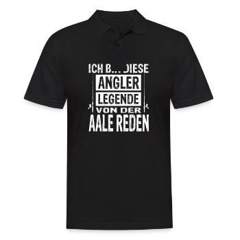 Lustige Angler Geschenke Aal Wortspiel Angeln - Männer Poloshirt - Schwarz - Vorne - Kai (181cm)