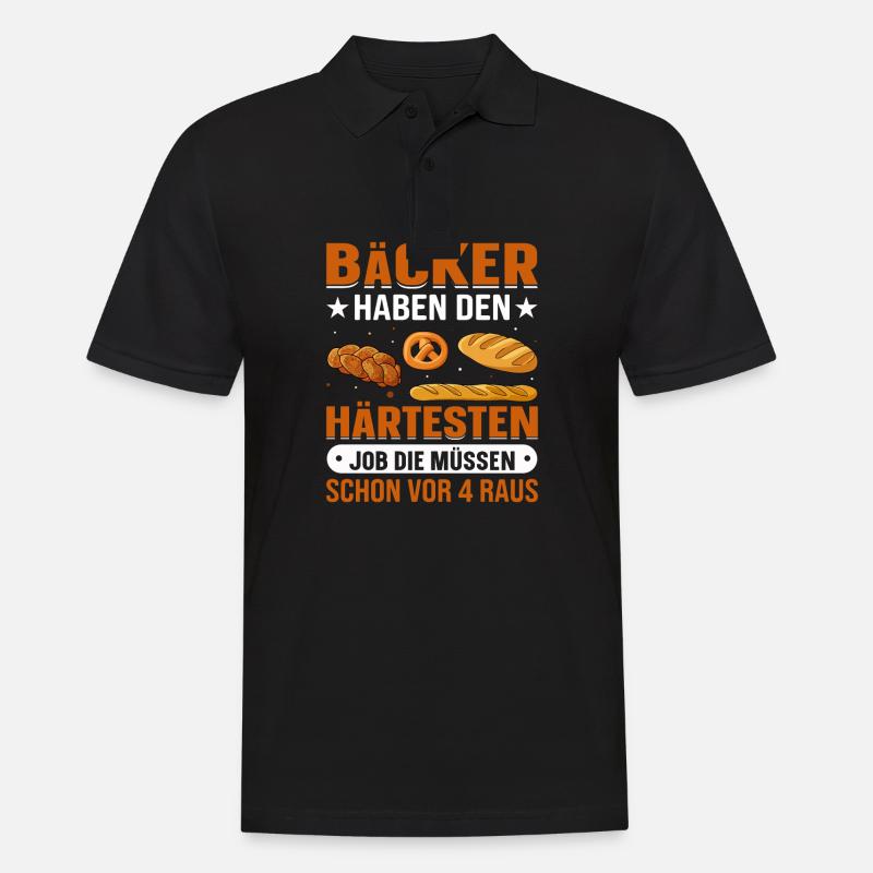 Bäcker lustiges Geschenk - Männer Poloshirt - Schwarz