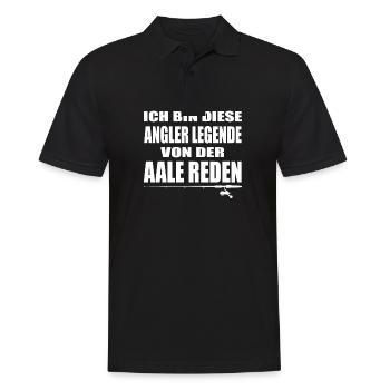 Lustige Angler Geschenke Aal Wortspiel Angeln - Männer Poloshirt - Schwarz - Vorne - Kai (181cm)