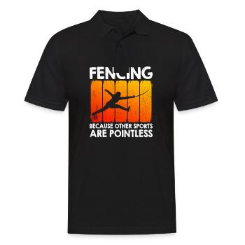 Fencing Other Sports Are Pointless - Men's Polo Shirt - black - Front - Kai (181cm)