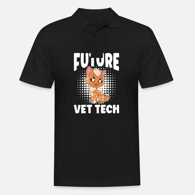 Future Vet Tech - Männer Poloshirt - Schwarz