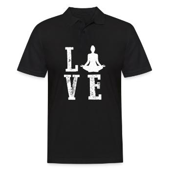 love Design for a people who care about love and - Men's Polo Shirt - black - Front - Kai (181cm)