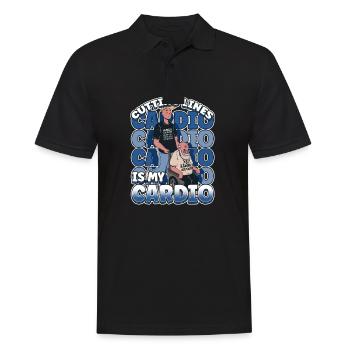 Handicap Wheelchair Design for an Amputation - Men's Polo Shirt - black - Front - Kai (181cm)