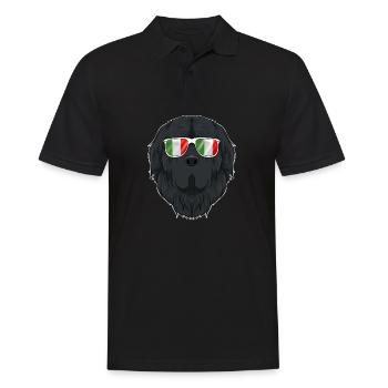 Newfoundland Italy Sunglasses I Italian Flag - Männer Poloshirt - Schwarz - Vorne - Kai (181cm)