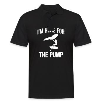 I'm Here For The Pump - Hydrofoil Wingfoil Surf - Men's Polo Shirt - black - Front - Kai (181cm)