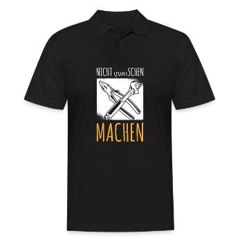 Nicht Quatschen Machen Maler Handwerker Gibser - Männer Poloshirt - Schwarz - Vorne - Kai (181cm)