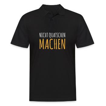 Nicht Quatschen Machen Maler Handwerker Gibser - Männer Poloshirt - Schwarz - Vorne - Kai (181cm)